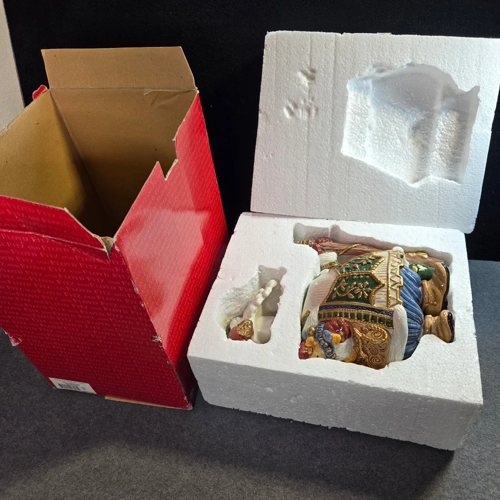 Vintage Fitz and Floyd Classics Santa Teapot Handcrafted‎ Christmas Decor & Box